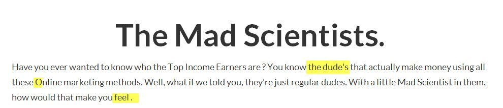 Mad scientists?