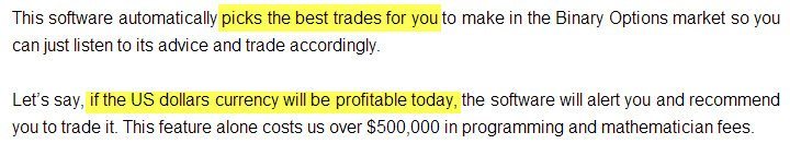 Picking trades