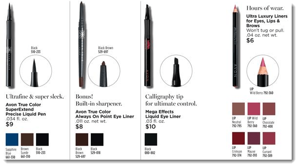 Eyeliners from Avon