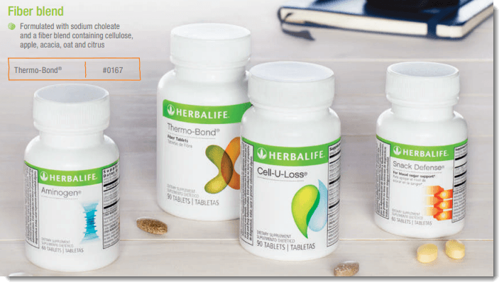 Four product bottles from Herbalife