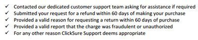 ClickSure policy
