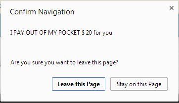 Out of my pocket