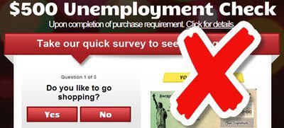 unemployment check