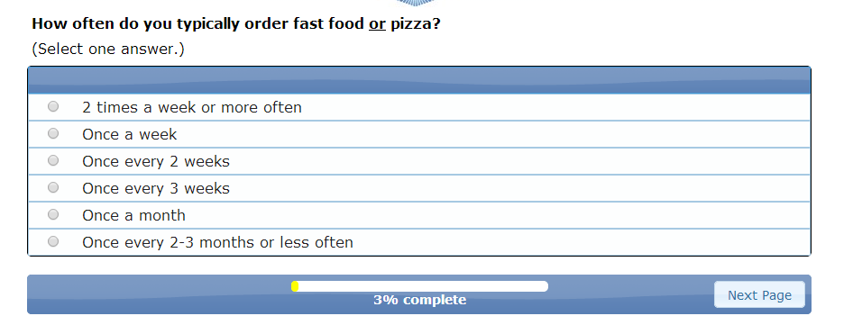 Example of a survey