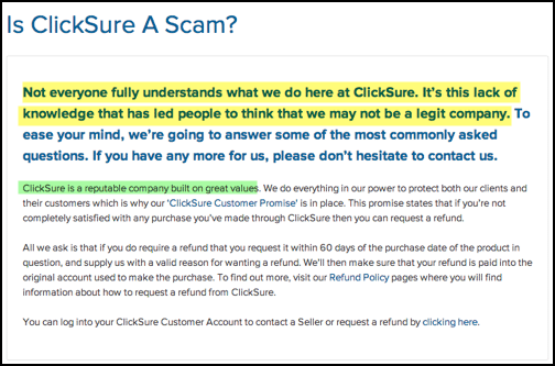 clicksure scam