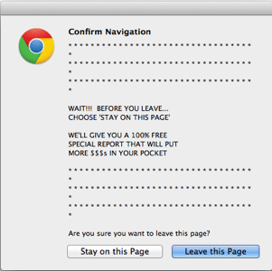 exit popup example