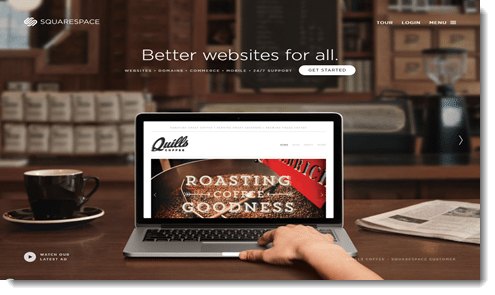 squarespace homepage