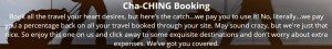 Cha-CHING Booking