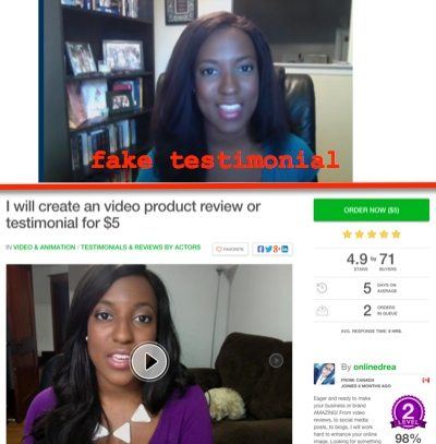 ibb fake testimonial