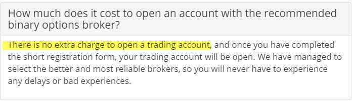 Cost to Open an Account