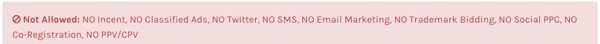 no email marketing
