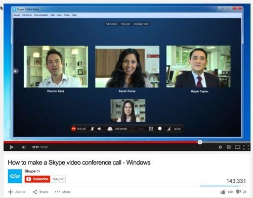 skype video conference