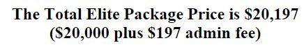 Total Package Price