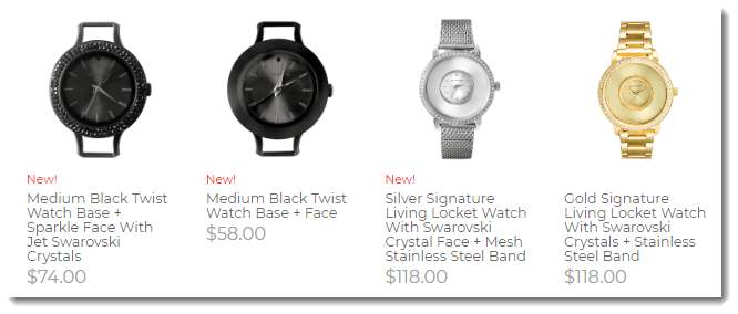 Watches from Origami Owl