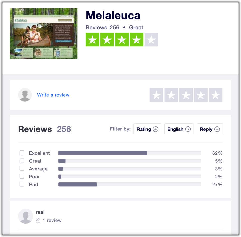 trustpilot melaleuca review