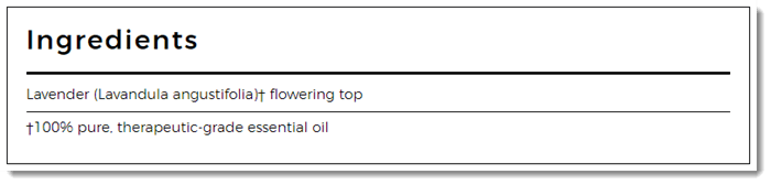 Ingredients List for Lavender Essential Oil