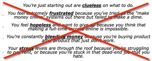 classified sales page