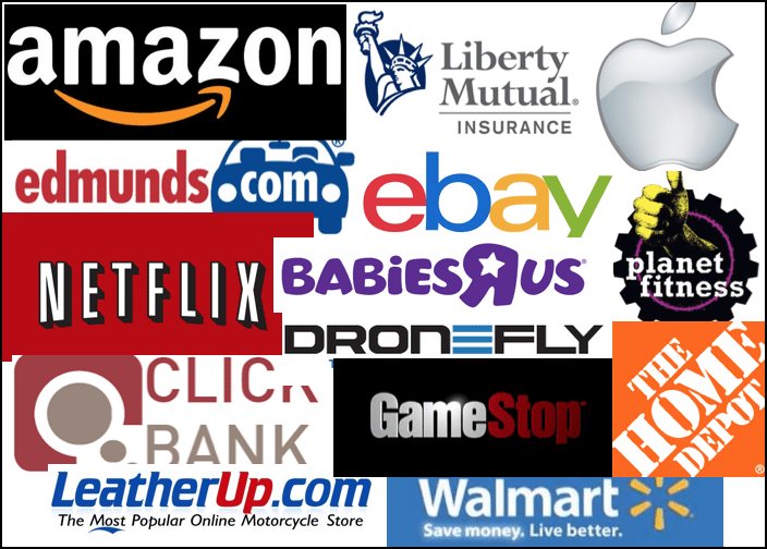 collage of popular affiliate programs including apple, home depot, and amazon