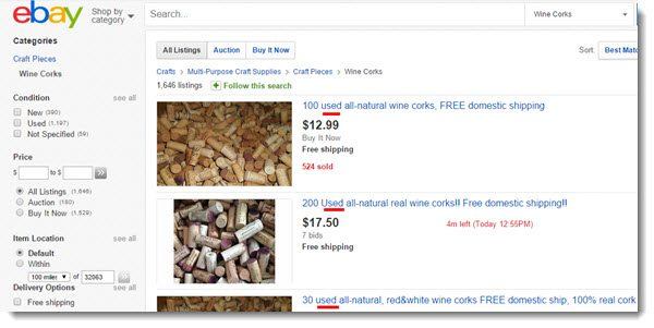 ebay wine corks for sale