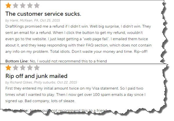 complaints against DraftKings