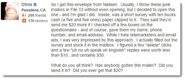 Yelp conversation about Nielsen Family Ratings Company