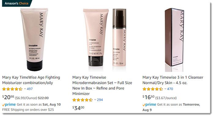 Mary Kay on Amazon