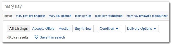 Mary Kay on eBay