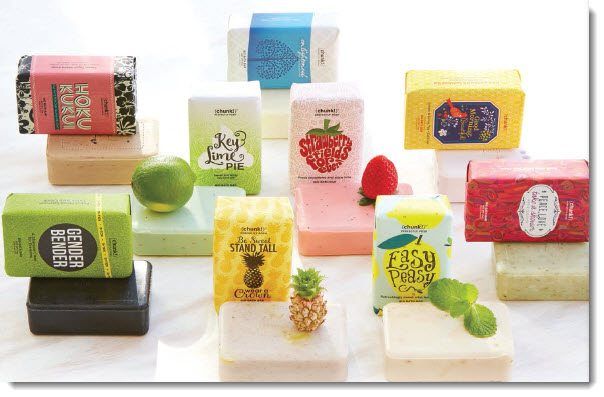 Soap selection at Perfectly Posh