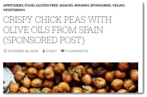 Crispy chick peas