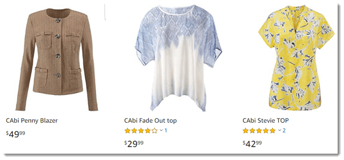 Cabi on Amazon