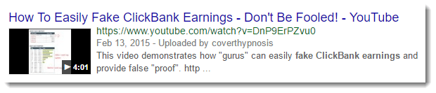 Fake Clickbank Earnings