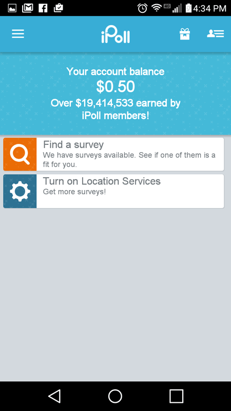 iPoll Rewards Balance After Survey