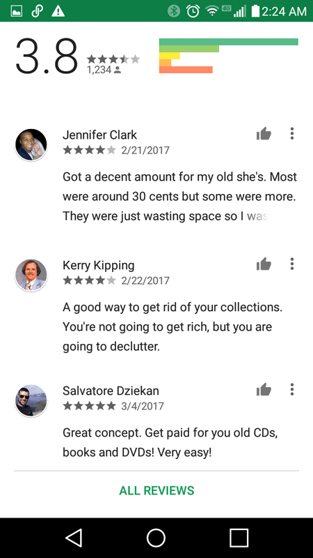 Decluttr Google Play Store Rating