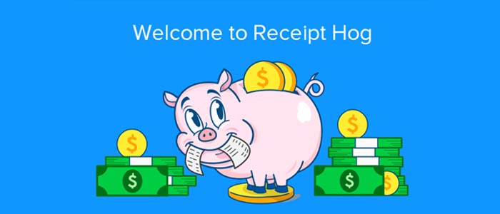 An image of the Receipt Hog main screen with a pig against a blue background