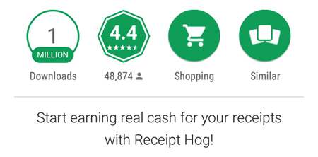 Receipt Hog Google Play Stats