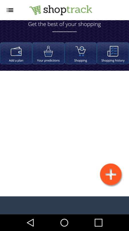 The Shopping Tracker App Interface