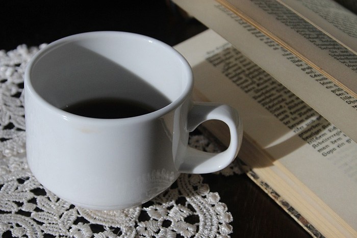 Solitary cup of coffee on a table as an example of jobs for introverts