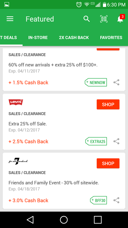 Ebates Sales Ads