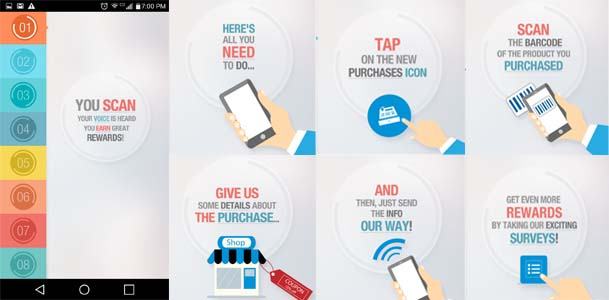 NCP Mobile App Start Screens