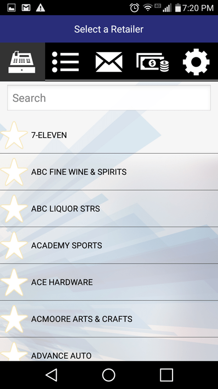 Selecting A Store In The NCP Mobile App