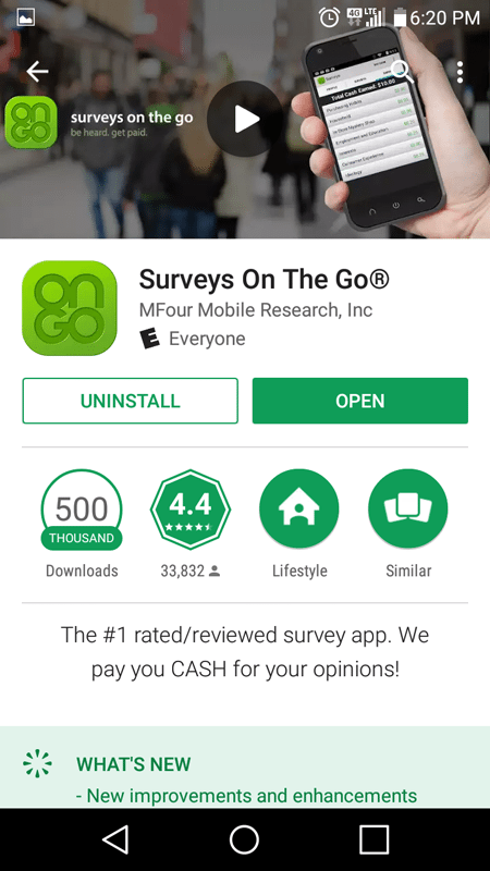 Surveys On The Go Basic Information