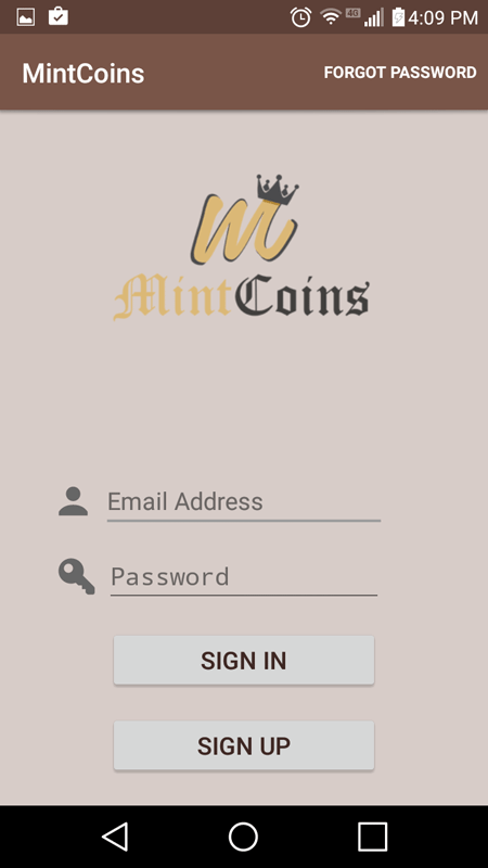 MintCoins Sign Up