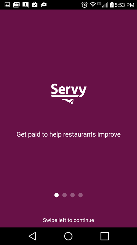 Servy Opening Screen