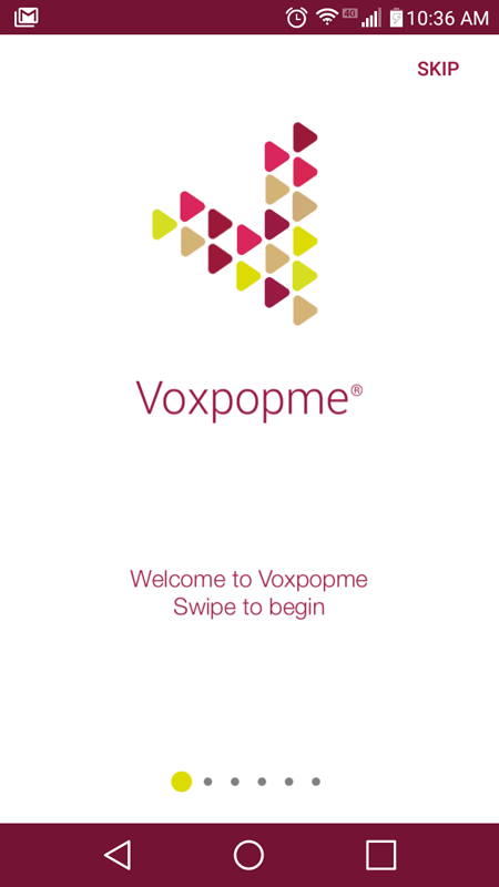 Voxpopme Intro Screen