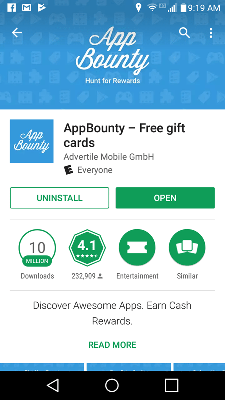 App Bountry Basic Stats