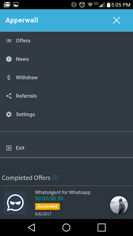 Apperwall Drop Down Menu