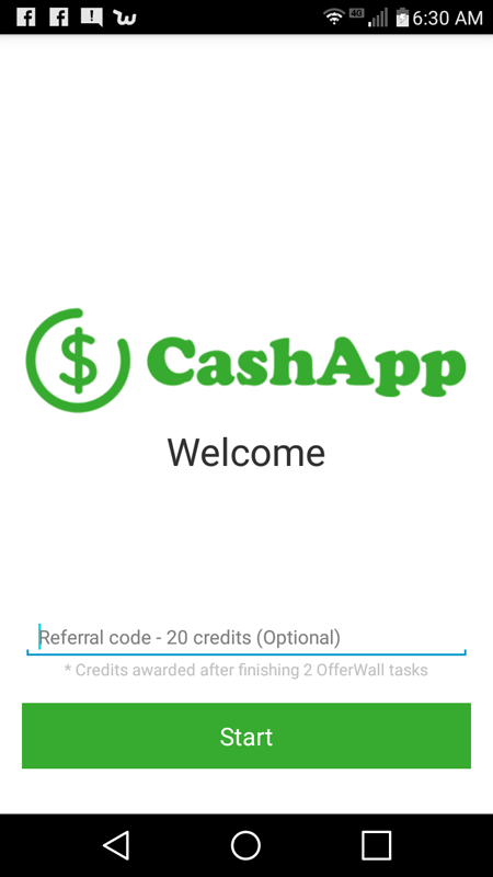 CashApp Intro Screen