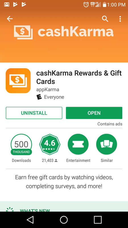 CashKarma Basic Stats