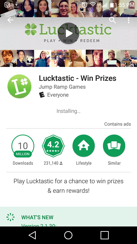 Lucktastic Basic Stats