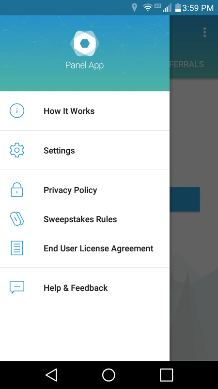 Panel App Drop Down Menu